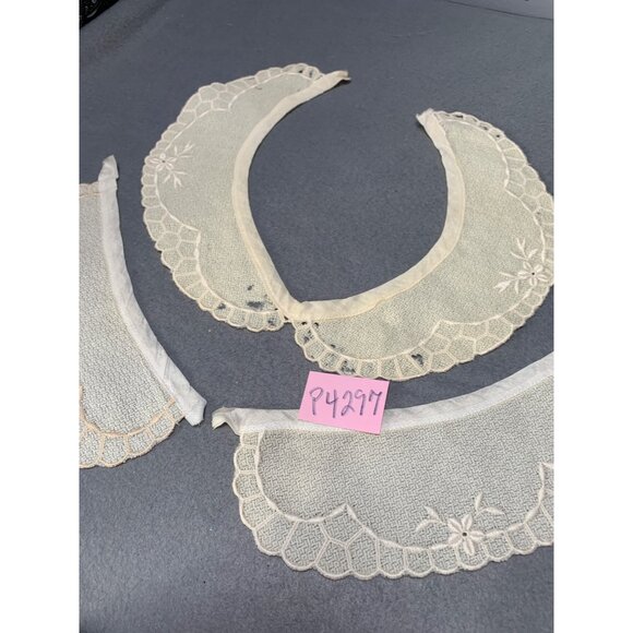 Vintage Lace Peter Pan Collar & Cuffs with Floral Embroidery - Picture 10 of 10